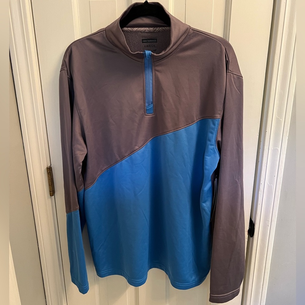 New Balance Long Sleeve Mens Quarter Zip Performance Shirt Size Large
